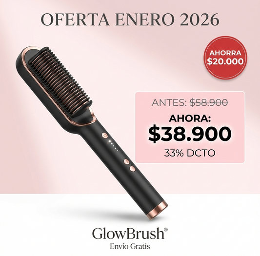 GlowBrush® - Cepillo Alisador 2 en 1